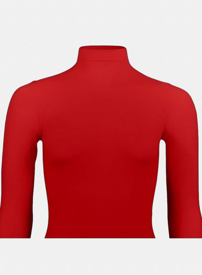 Silvy Lycra Cellina High Long Sleeves High Neck Top Underwear For Girls - Image 3